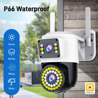 Night Vision Wireless Wifi Binocular Dual-screen Surveillance Camera