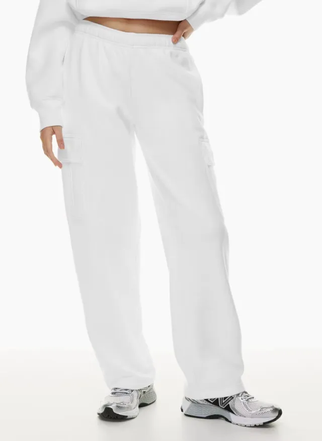 Elastic waist High Waist Wide leg Ankle length Pants White - Shop at LoveMi