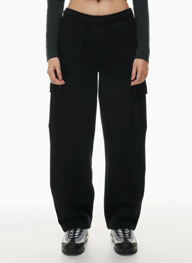 Elastic waist High Waist Wide leg Ankle length Pants Black - Shop at LoveMi