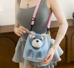 Puppy Toy Bag Plush Toy Birthday Gift Girlfriends' Gift - Schnauzer Model - View 1