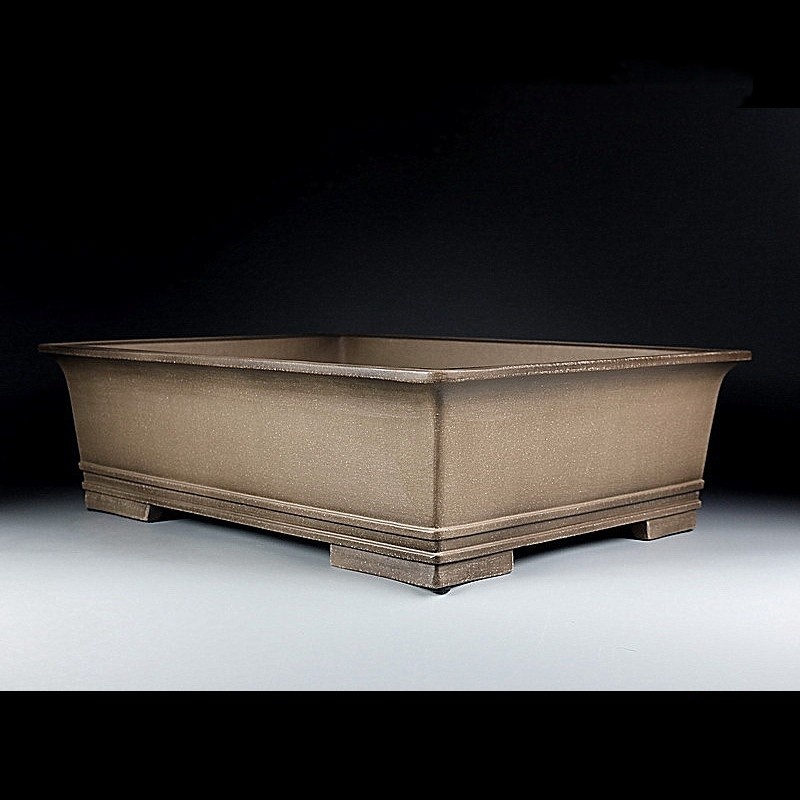 Purple Clay Handmade Antique Large Rectangular Bonsai Flowerpot
