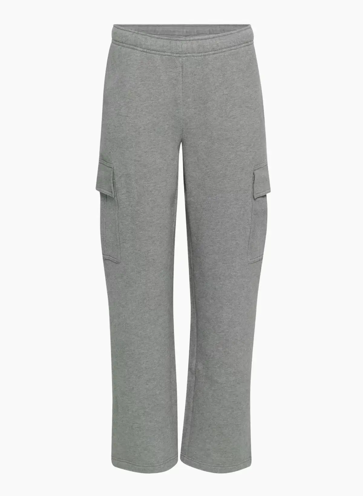 Elastic-waist High Waist Wide-leg Ankle-length Pants