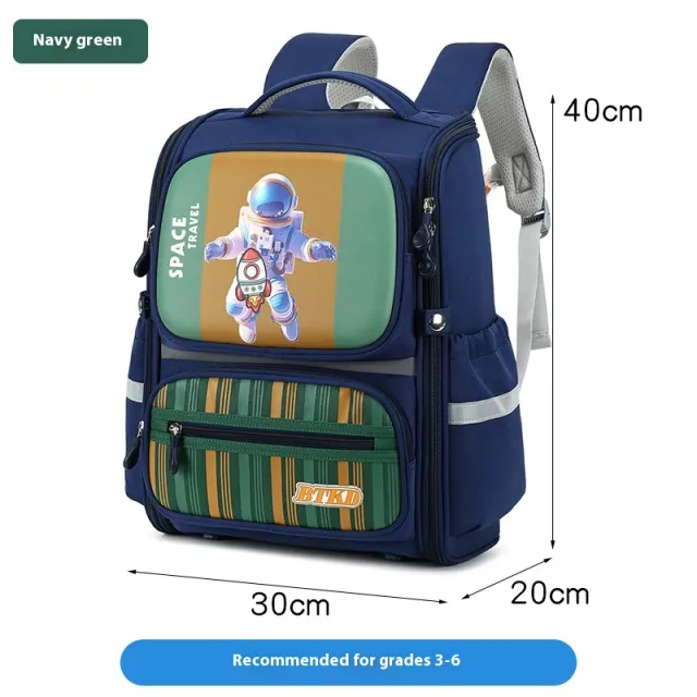Astronaut Bag Schoolbag Burden Reduction Boys And Girls Large Capacity Navy - Shop at LoveMi