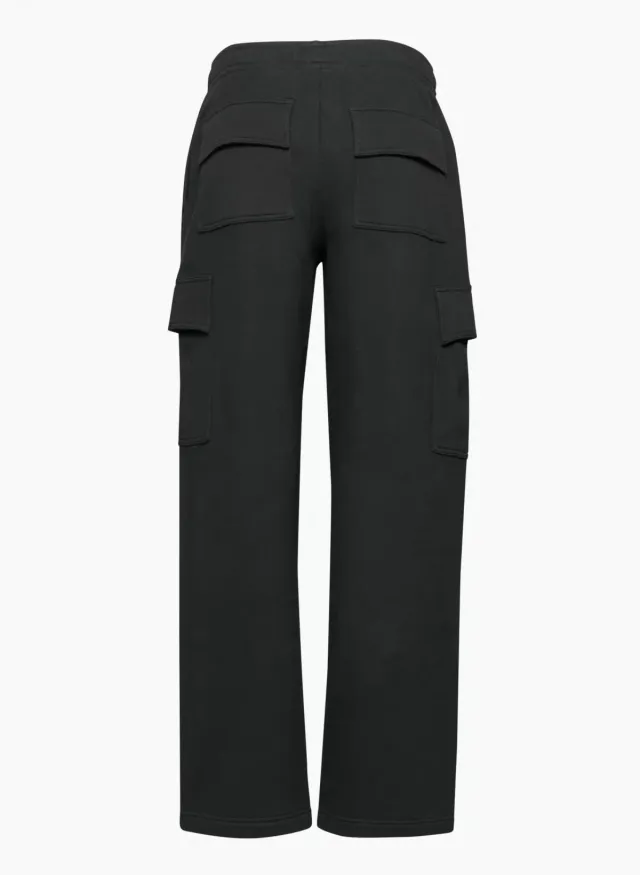 Elastic waist High Waist Wide leg Ankle length Pants Black - Shop at LoveMi