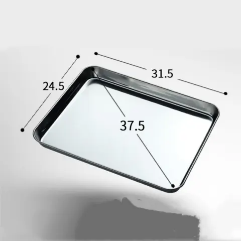 Stainless Steel Steamed Cake Baking Tray with Rectangular Thickened