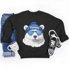Animal Personality Sweater Fleece-lined Casual - Black - View 1
