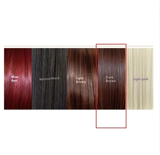 Mid length Straight Hair Hand woven Front Lace Synthetic Wigs Dark Brown - Shop at LoveMi