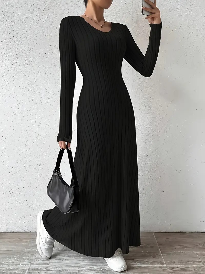 Women's Elegant V-Neck Long Sleeve