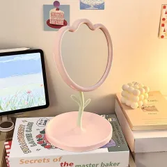 Tulip Student Dormitory Office Desk Surface Panel Desktop Vanity Mirror New - Pink - View 1