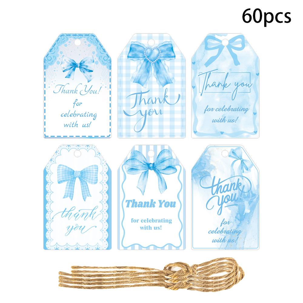 Birthday Party Theme Creative Bowknot Gift Label Tags