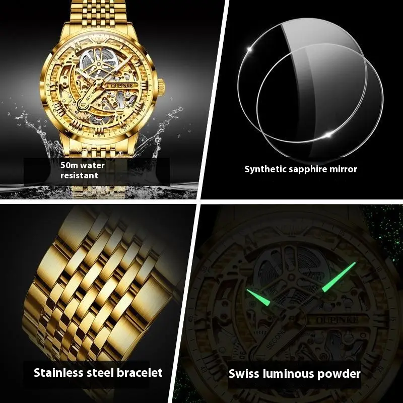Automatic Mechanical Watch Hollow High-end Mechanical Men's Watch