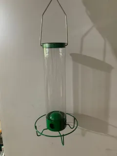 Metal Hanging Hummingbird Feeder Bird Cage - White - View 1