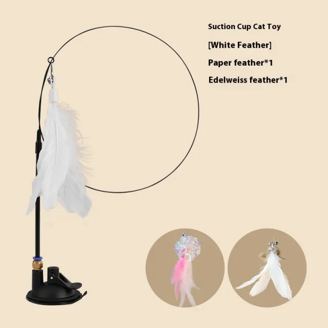 Strongly Fixed Handheld Lengthened Steel Screw Rod With Bell Sucker Cat Teaser Ringing Paper Plus Edelweiss - Shop at LoveMi