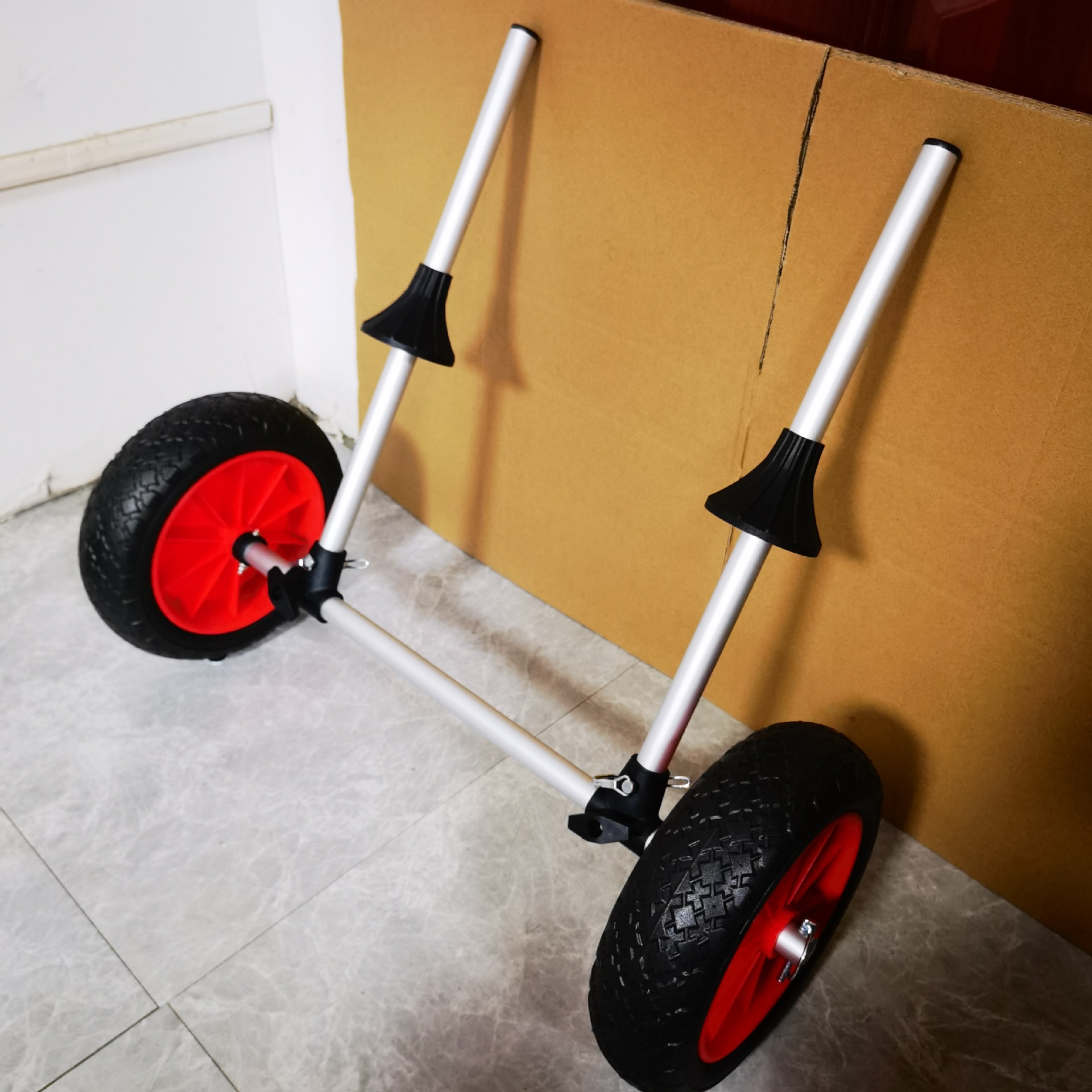 Foldable Kayak Upright Plug-in Pole Platform Beach Trailer