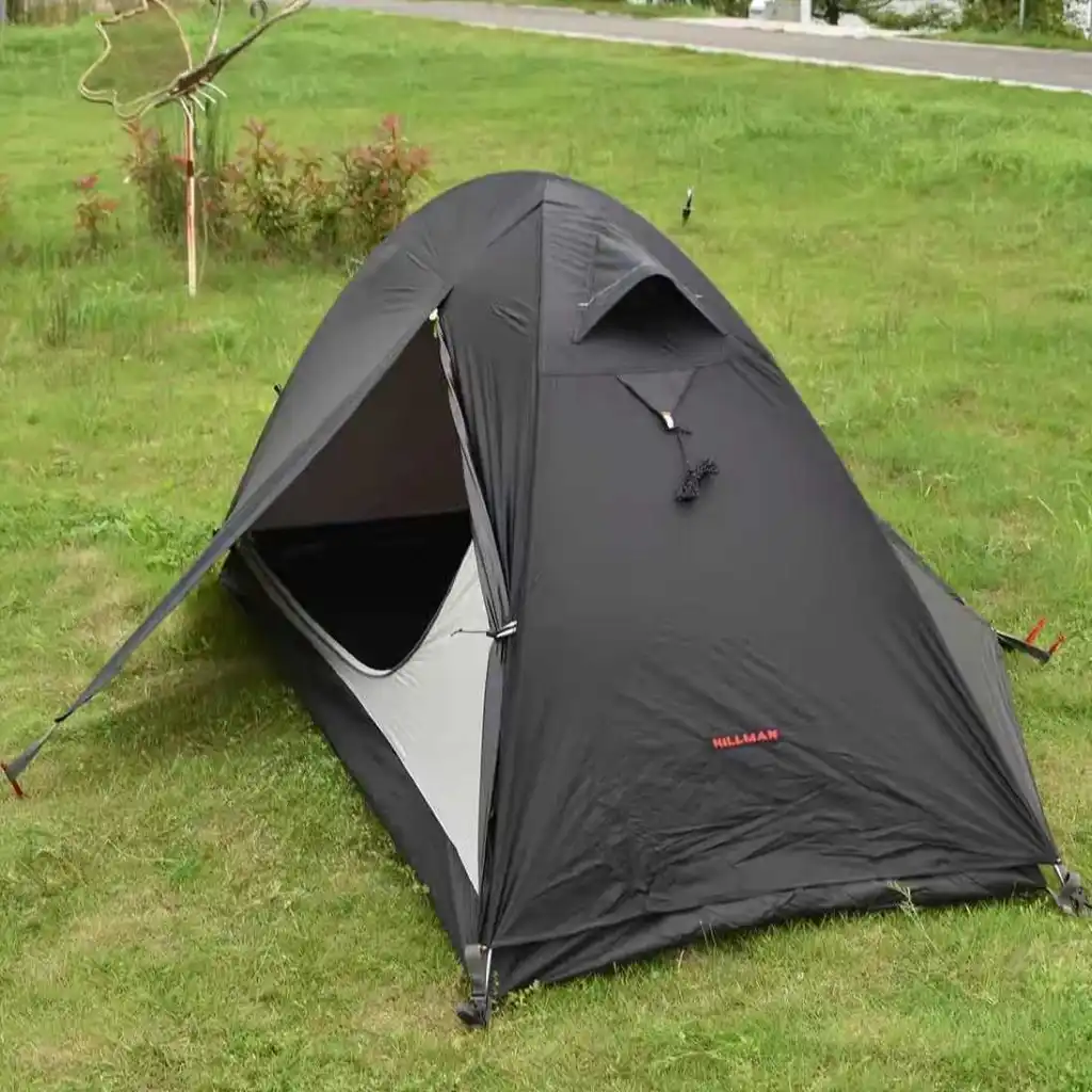 Single Person Tent Aluminum Pole Lightweight Silicon Coating - Black