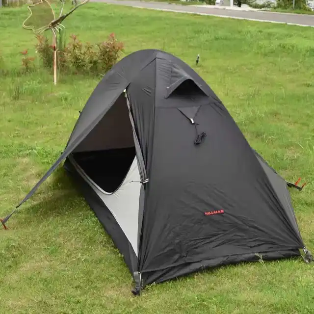 Single Person Tent Aluminum Pole Lightweight Silicon Coating Black - Shop at LoveMi