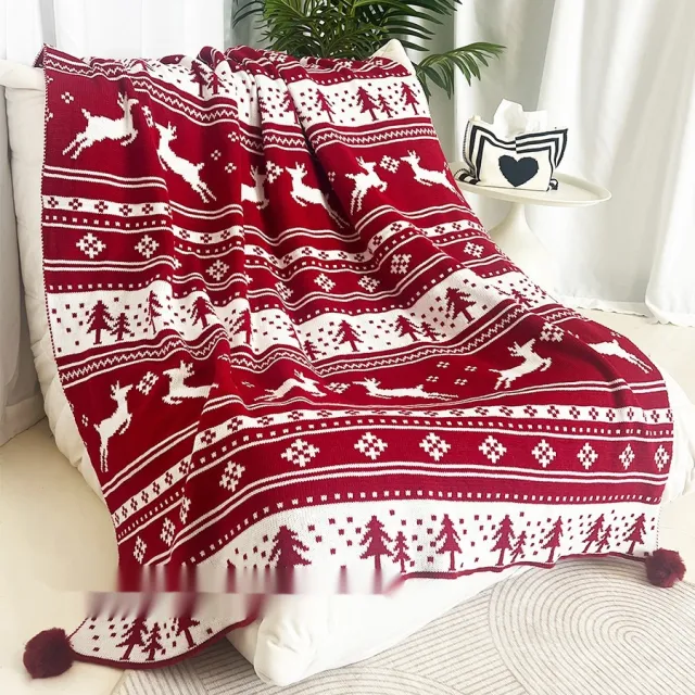 Home Fashion Personalized Christmas New Year Blanket Christmas Reindeer - Shop at LoveMi