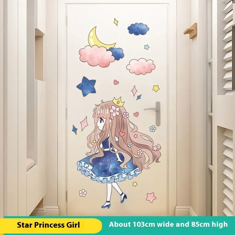 Wall Sticker Bedroom Wall Wallpaper Door Children's Room Decoration