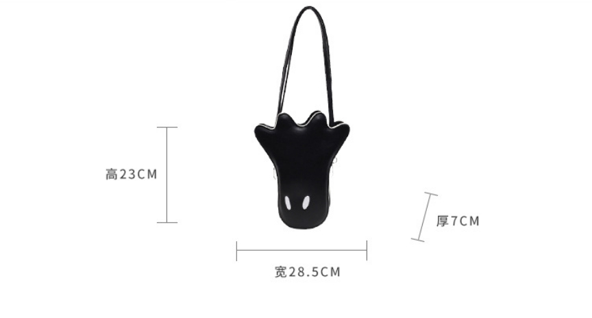 Halloween Ghost Messenger Bag front view – compact crossbody for women
