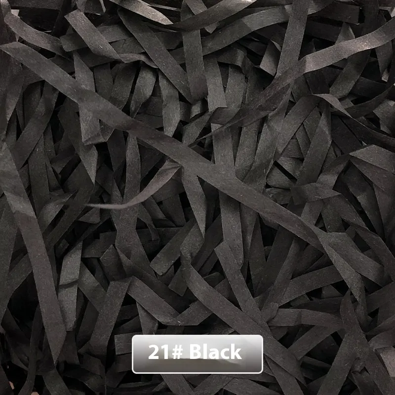 Raffia Super Shredded Paper Gift Box Filler - Black