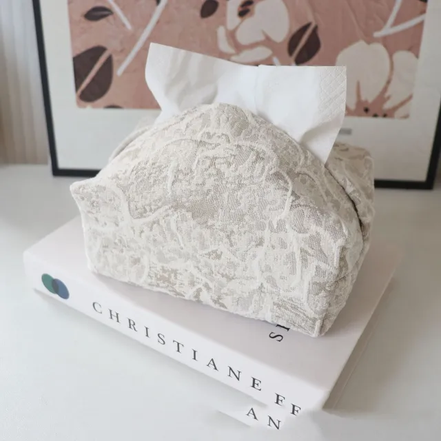 Flower Tissue Box Living Room Home Tea Table Tissue Box New Beige - Shop at LoveMi