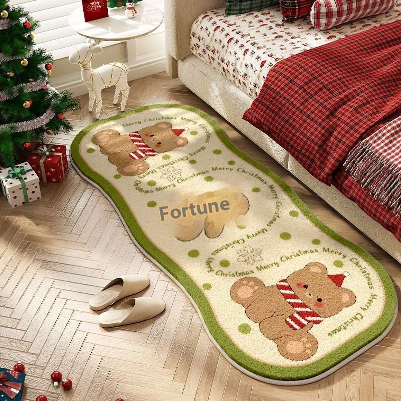 Christmas Series Cashmere Carpet Decoration - Ginger Cake Bear