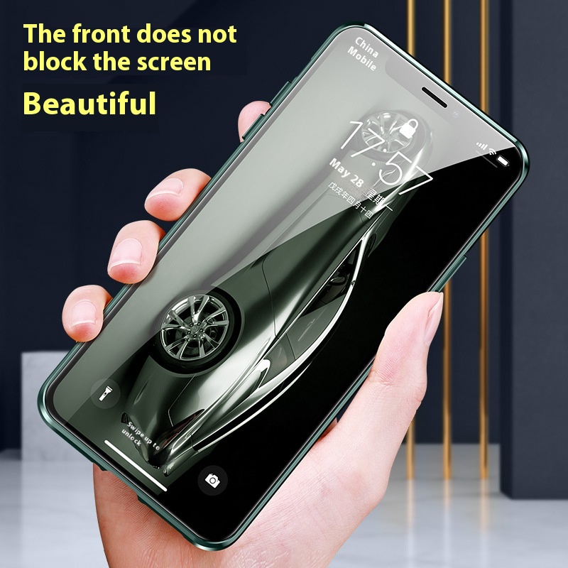 Magnetic King Double-sided Glass Lens All-inclusive Phone Case