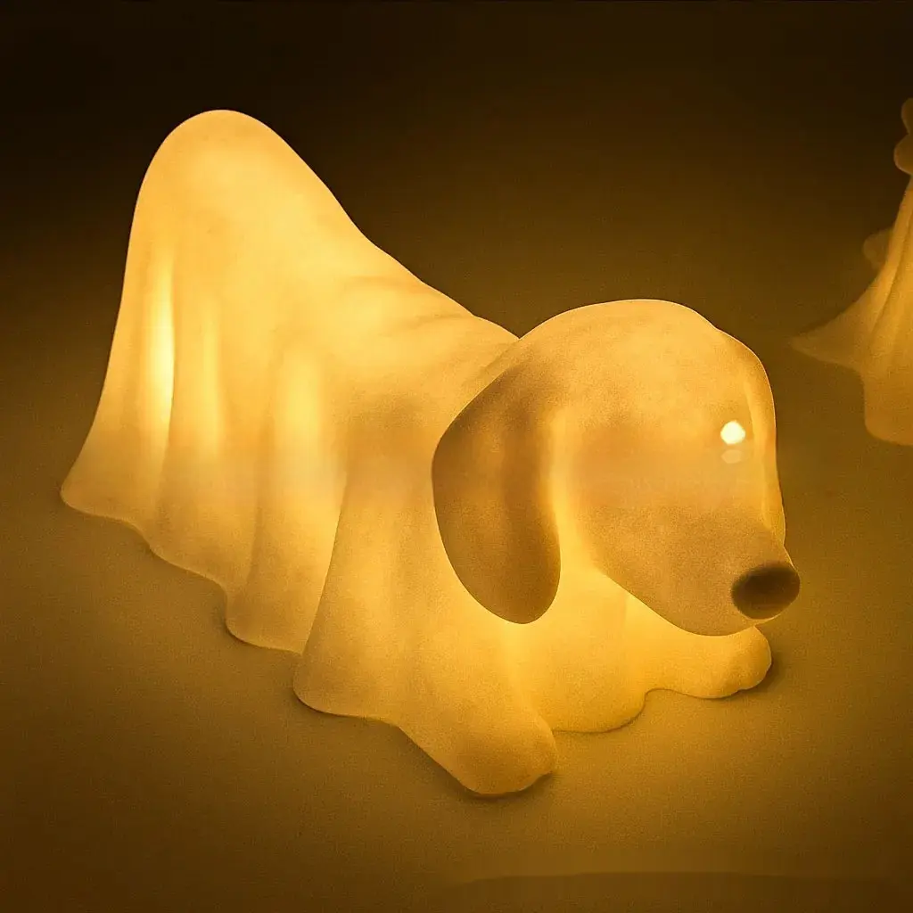 Dachshund Small Night Lamp Decoration Ghost Halloween Desktop