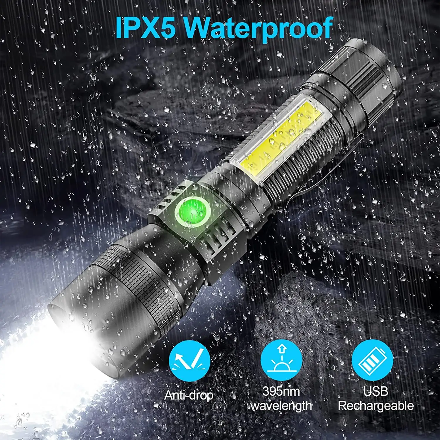Multifunctional Magnet USB Charging Strong Light Focusing