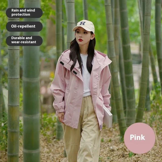 Women's Outdoor Sports Waterproof Mountaineering Suit Coat Pink - Shop at LoveMi