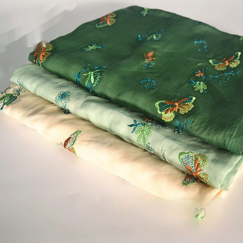 Pure Ramie Embroidery Cloth Hanfu Fabric — image 1