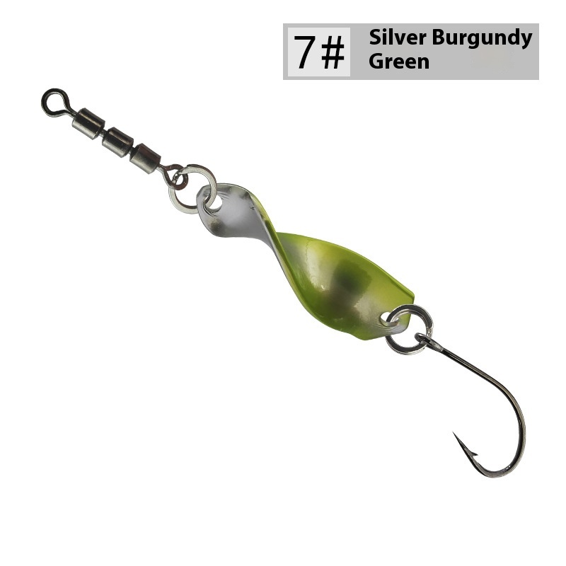 Lure High Speed Swivel Spiral Tossing Rotating Bright Metal Lure