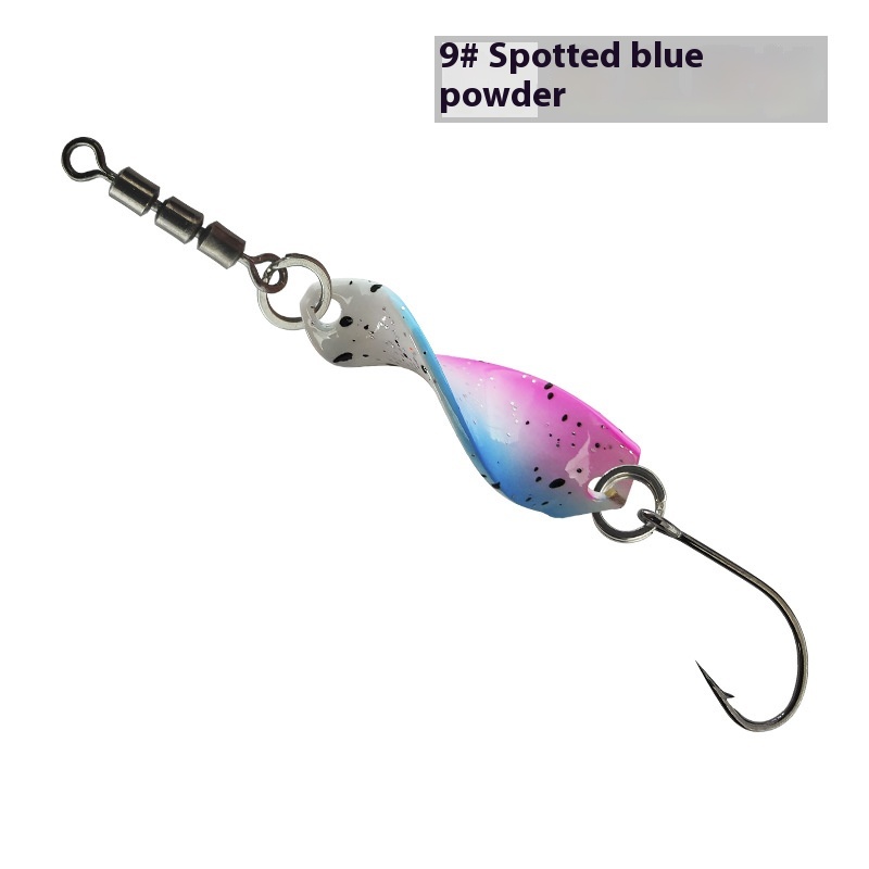 Lure High Speed Swivel Spiral Tossing Rotating Bright Metal Lure