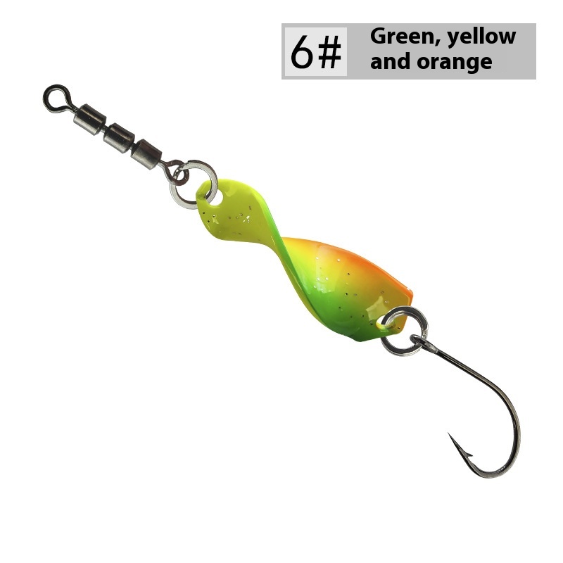 Lure High Speed Swivel Spiral Tossing Rotating Bright Metal Lure