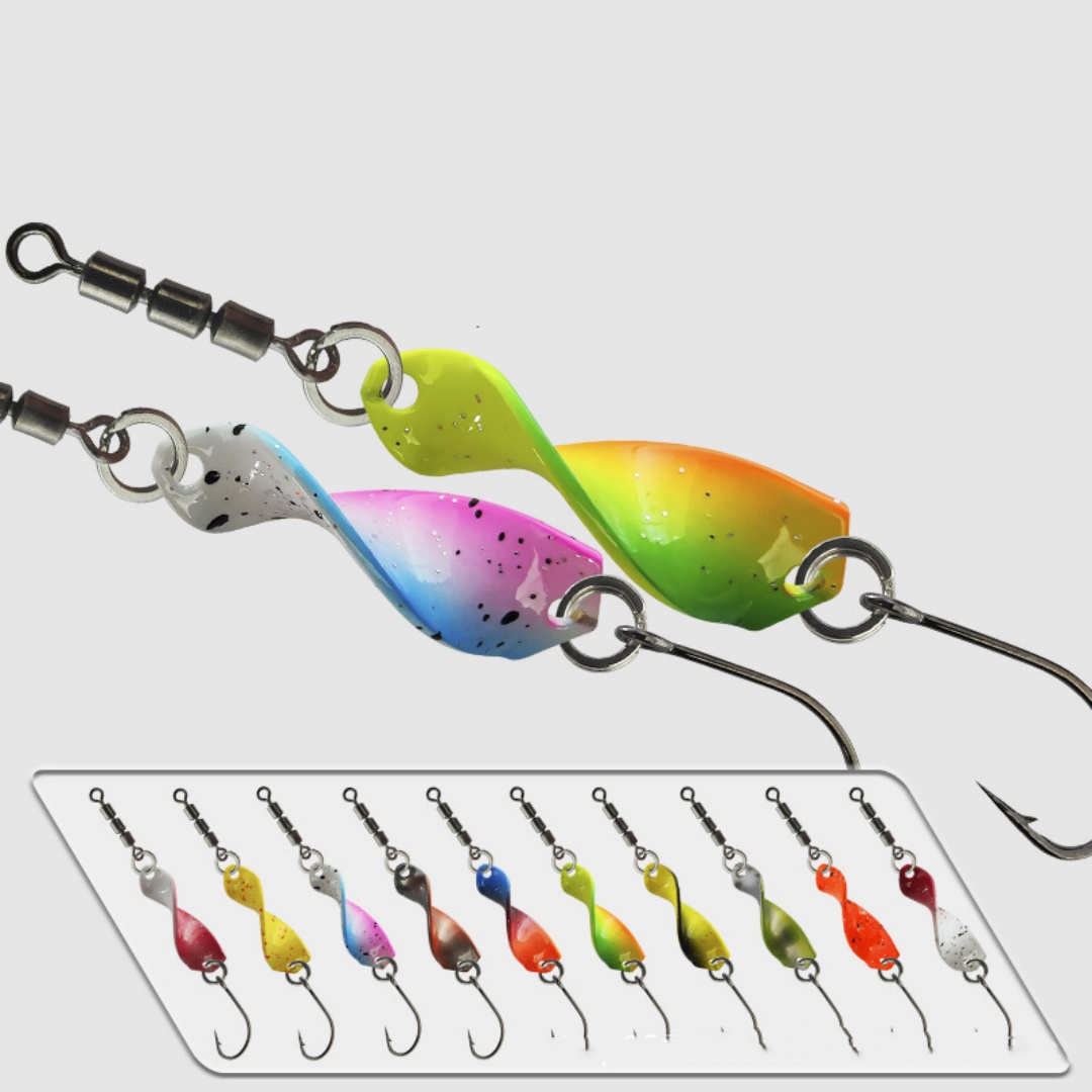 Lure High Speed Swivel Spiral Tossing Rotating Bright Metal Lure