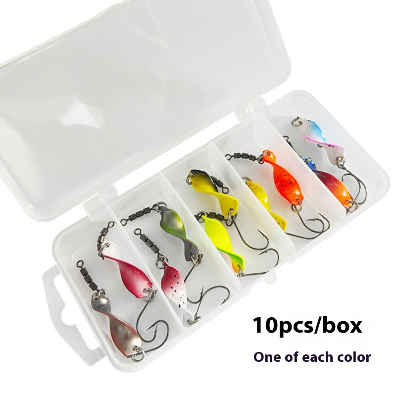 Lure High Speed Swivel Spiral Tossing Rotating Bright Metal Lure