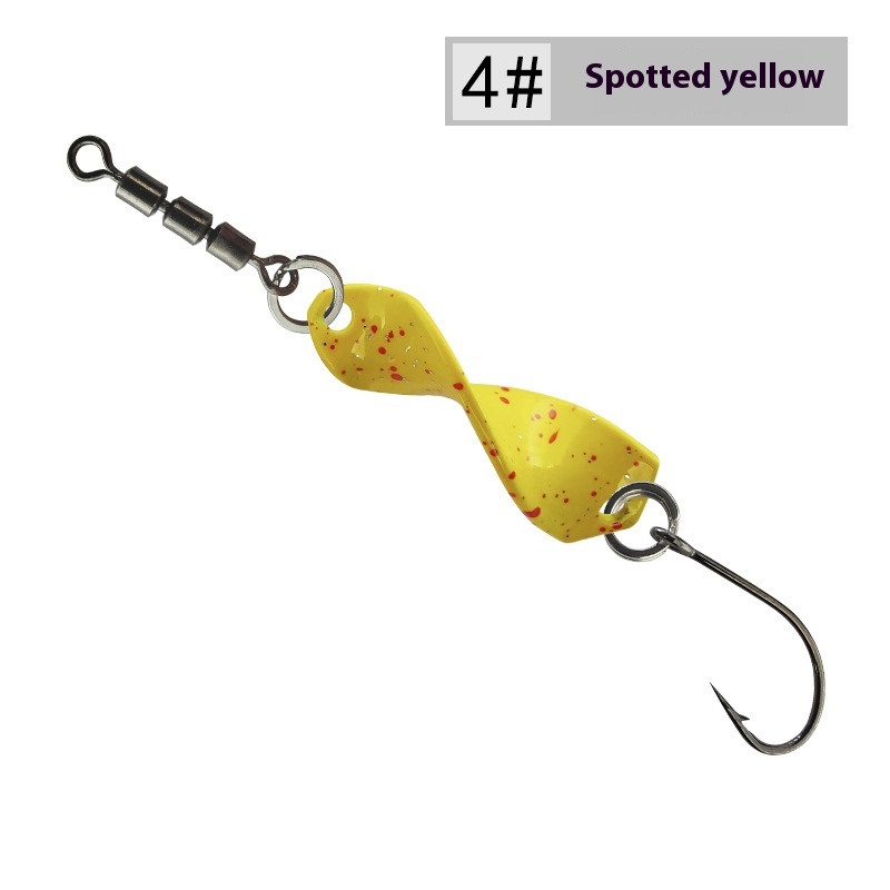 Lure High Speed Swivel Spiral Tossing Rotating Bright Metal Lure