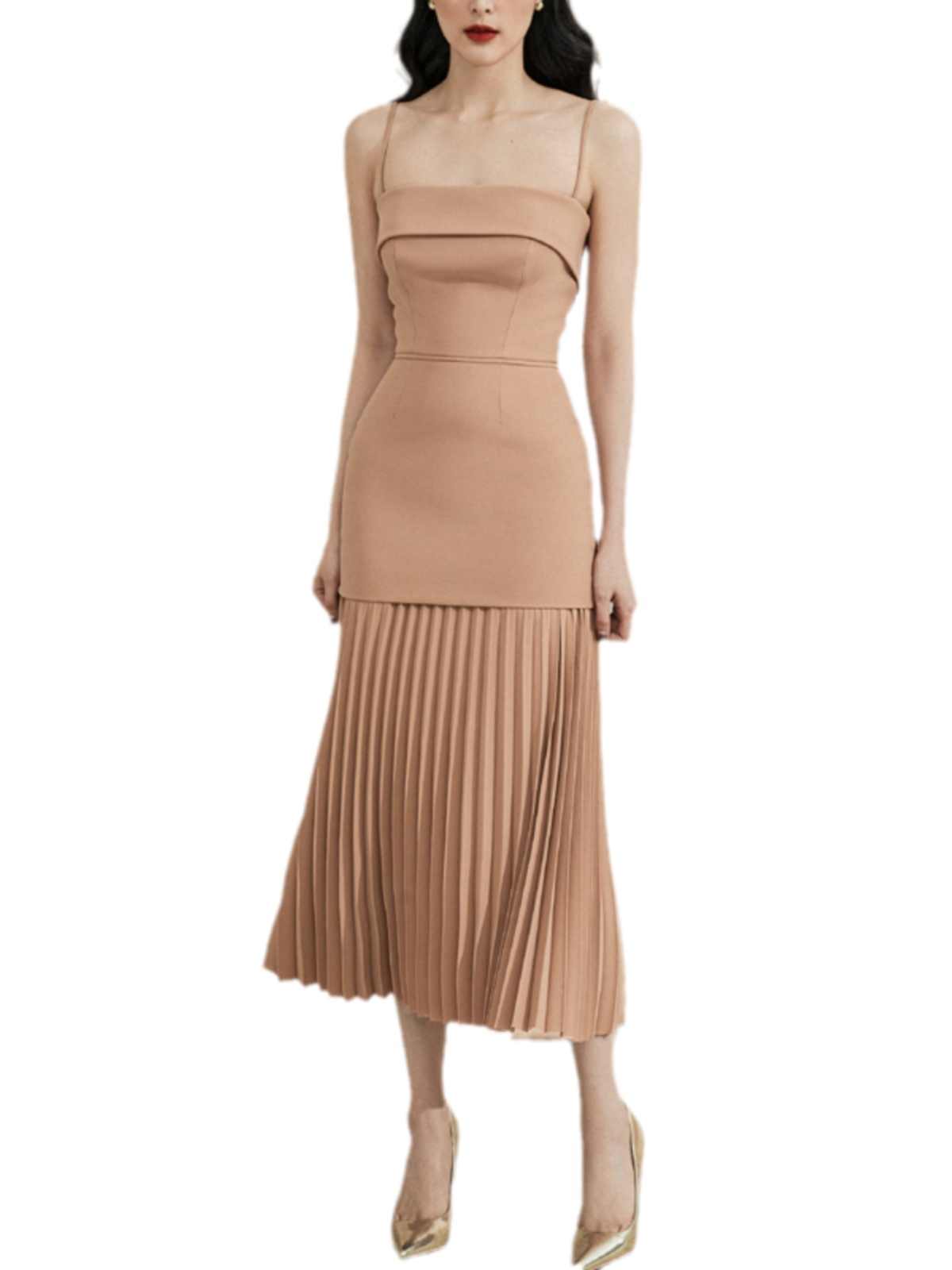Sling Dress Adult Lady Like Woman Lightly Mature