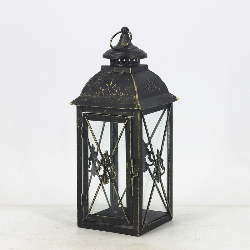 European Black White Wrought Iron Floor-standing Storm