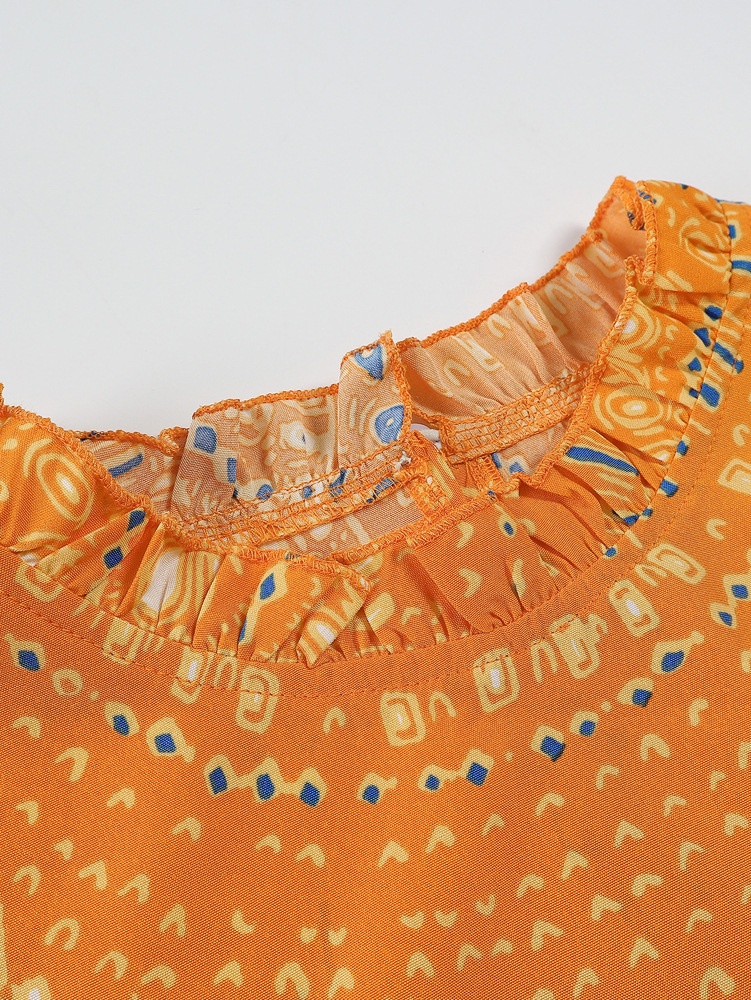 Bohemian Pattern Plus Size Short Dress for Summer