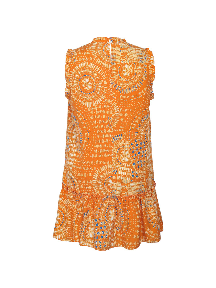 Bohemian Pattern Plus Size Short Dress for Summer