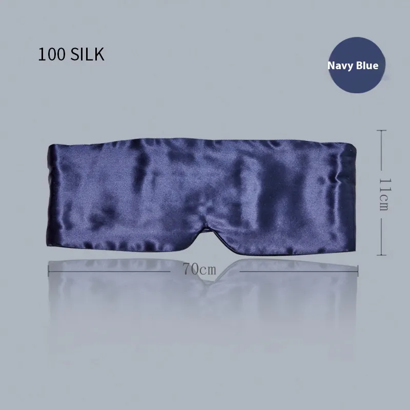 Silk Eye Mask Special For Sleep Light Blocking Breathable Eye Mask - Navy Blue