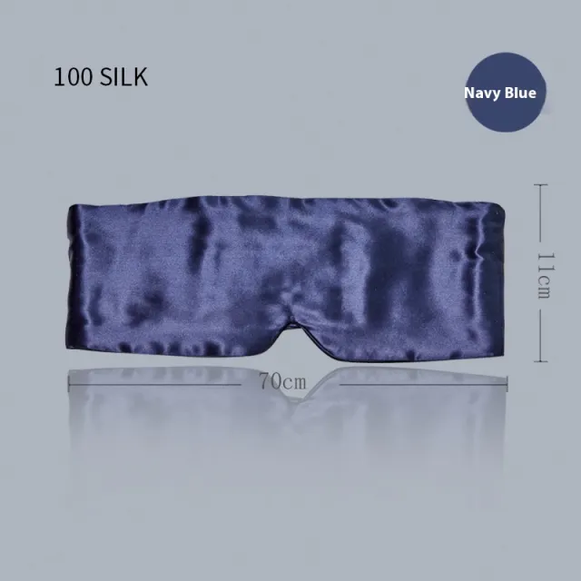 Silk Eye Mask Special For Sleep Light Blocking Breathable Eye Mask Navy Blue - Shop at LoveMi