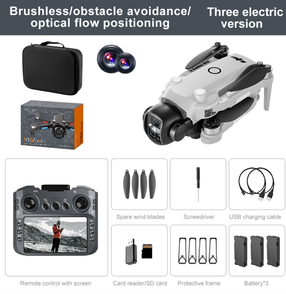 HD Aerial Photography Remote-controlled Unmanned Vehicle With Screen - Image 3