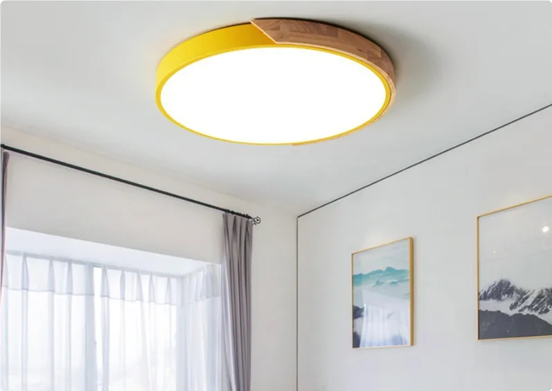 Led Ceiling Light Macaron Round Bedroom