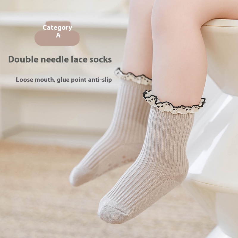 Children Mid Calf Lace Princess Socks
