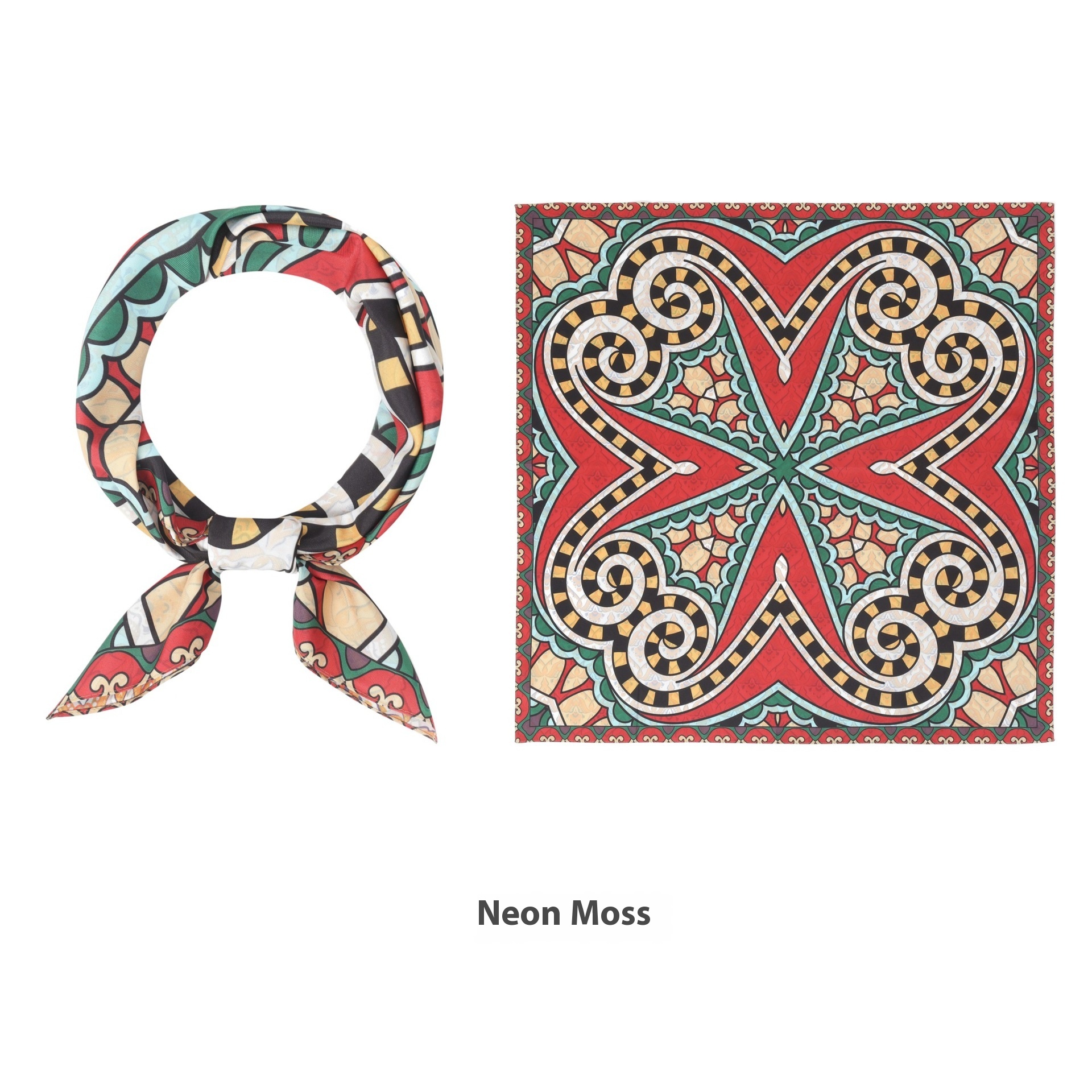 Thin Headcloth Duplex Printing Silk Scarf Square Scarf