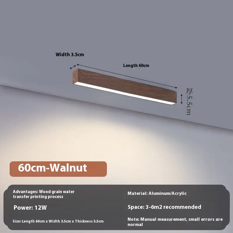 Minimalist Led Long Corridor Aisle Light-shaped Ceiling Lamp