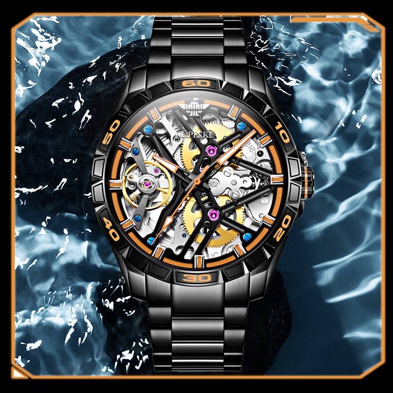 Sports Automatic Men's Mechanical Hollow Waterproof Watch - Image 4