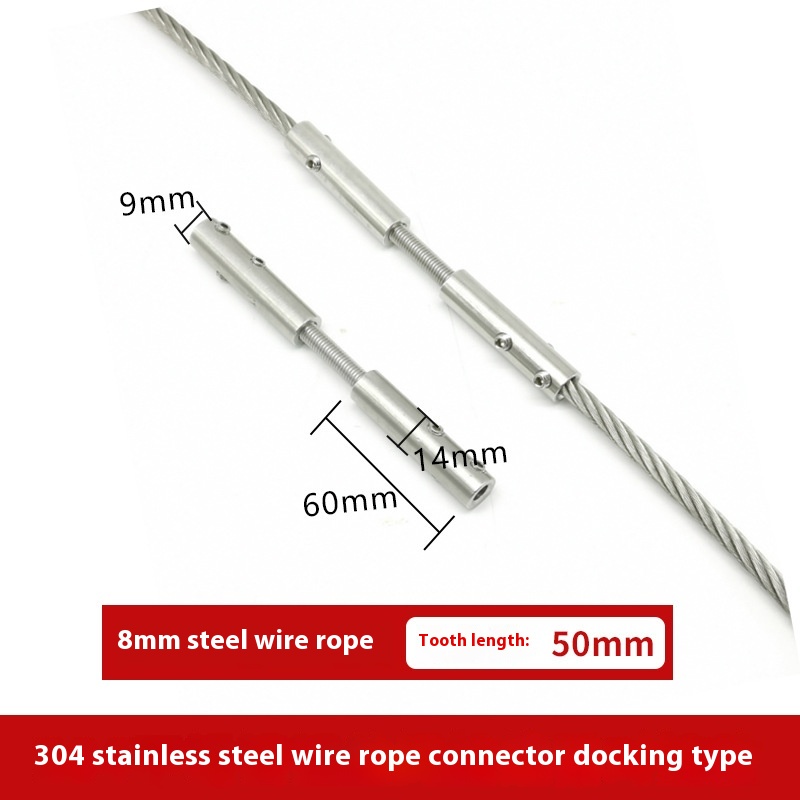Guardrail Double Wiring Adjustable Docking Pipe Sleeve Steel Rope Lock - Image 2